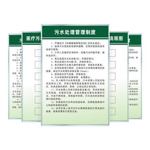 医院污水处理管理制度医疗污水处理应急预案处理站设备安全生产管理站长工作人员岗位职责诊所门诊污水处理牌