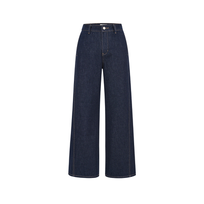 indicia标记高腰显瘦深色牛仔裤