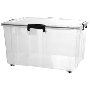 孙小美收纳箱透明塑料特大号储物箱密封防潮箱衣服玩具零食收纳盒