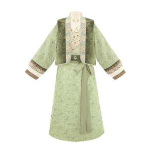 十三余童装[盗墓笔记联名-无邪曲]吴邪马甲圆领袍汉服男女儿童款