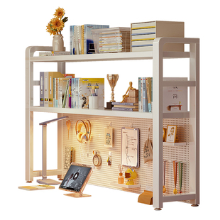 桌面置物架多层书桌收纳洞洞板桌上书架学生宿舍电脑分层一体架子