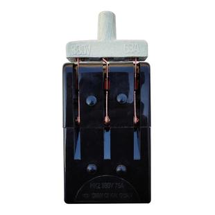 100A老式电380V三相闸刀开关开启式负荷刀闸工业纯铜瓷板两相家用