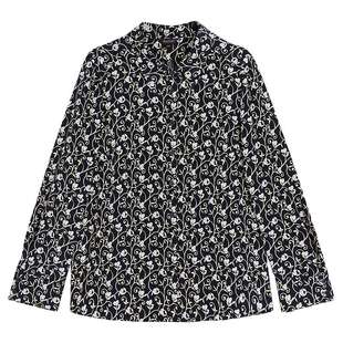 【真丝系列】YINER音儿秋季优雅艺术印花桑蚕丝衬衫上衣