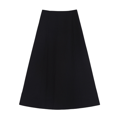 A字版自然腰复合面料半身裙