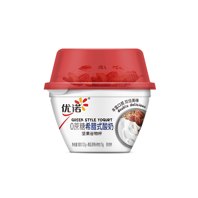 优诺0蔗糖坚果谷物杯希腊式酸奶