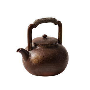 茶器疗愈 |ins风 岫云柴烧粗陶壶天然原矿家用烧水煮茶壶软化茶汤