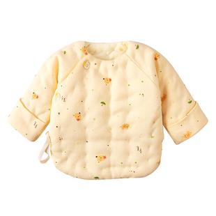 棉寓言纯棉初生婴儿手工半背上衣秋冬季加棉和尚服新生儿宝宝棉袄