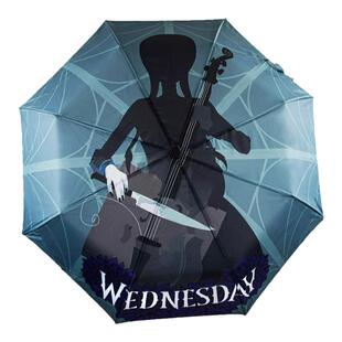 星期三亚当斯一家雨伞周边联名小狼女依妮德宿舍窗户大提琴折叠伞