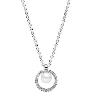 [新年礼物]Pandora潘多拉珍珠Pavé密镶锁骨项链颈饰轻奢气质百搭