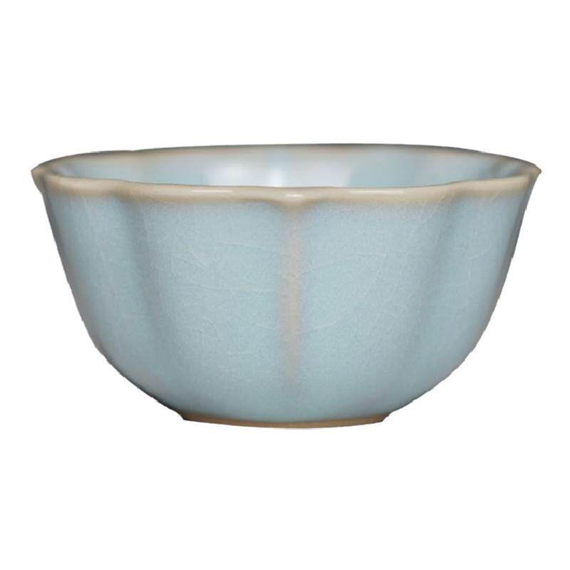 汝州原产地大观汝瓷茶具茶杯 宝相杯 一级品 朱家汝窑 朱法喜作品