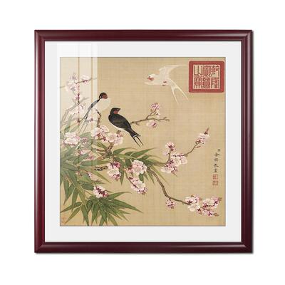 名家余樨作品花鸟图梅花兰花国画