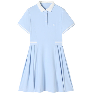 Navigare小帆船女童连衣裙夏季学院风polo裙女孩网球裙速干运动裙