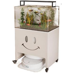 扫地机上方置物架带轮子扫地机器人基站遮挡柜隐藏收纳柜沙发边柜