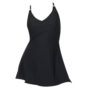 Aimuhu连体游泳衣女裙式后背交叉露背性感比基尼遮肚显瘦