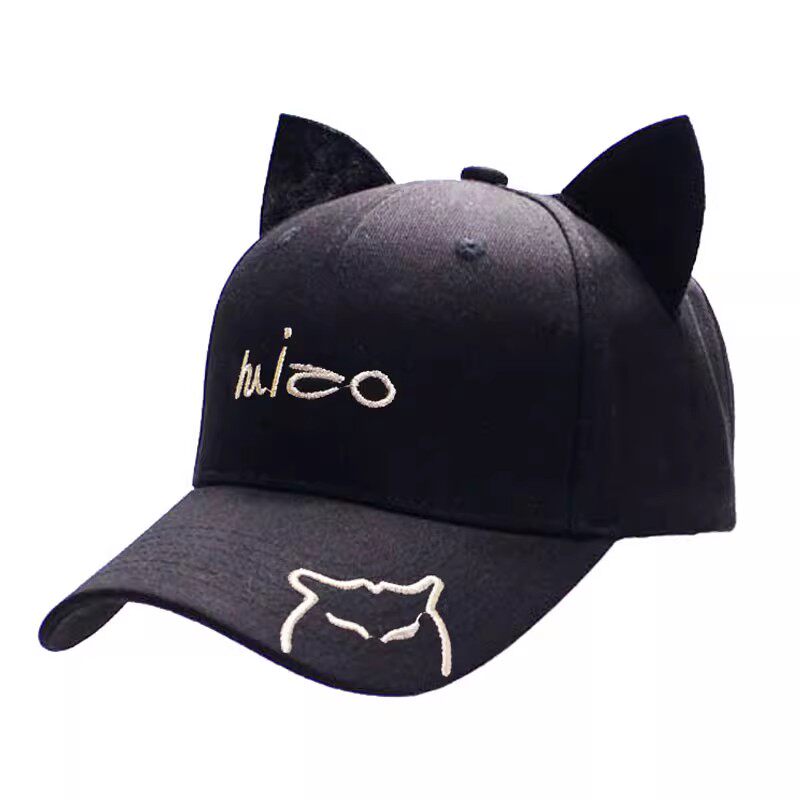 时尚可爱猫耳朵春秋帽子女棒球帽