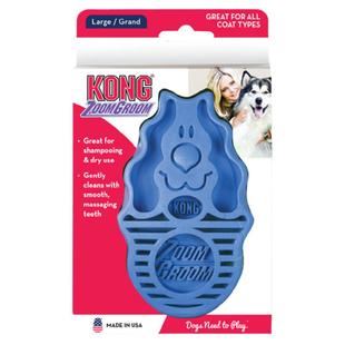 KONG ZOOM GROOM 宠物猫狗毛发天然橡胶洗澡按摩梳子去浮毛刷子