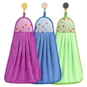 厨房擦手巾挂式超强吸水性好珊瑚绒卫生间加厚擦手布抹布洗碗布