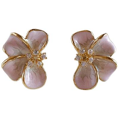 高级感粉色花朵日常约会皆适宜