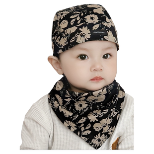 婴儿帽子春秋季幼儿男宝宝女潮款春秋款海盗帽新生儿头巾胎帽可爱