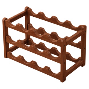 红酒架子置物架家用葡萄酒架酒水展示架酒柜吧台简易格子架陈列架