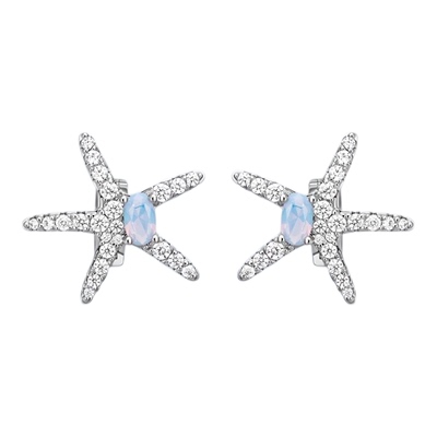 适用于freeclip2耳机钻扣女新款摩登黑星芒耳夹扣甜美风耳饰配饰