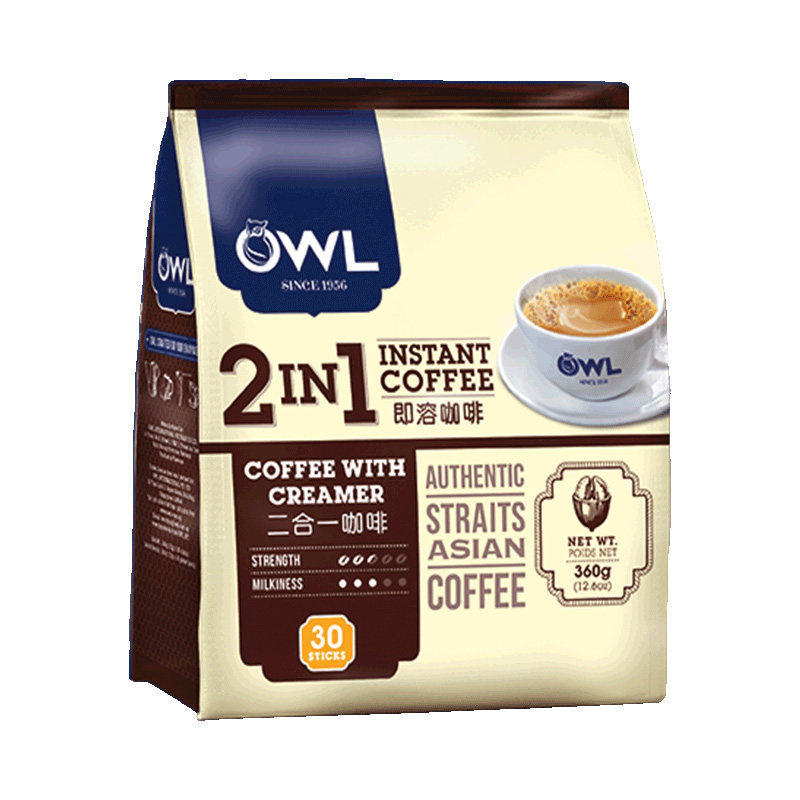 马来西亚owl猫头鹰二合一速溶咖啡粉30条装360g