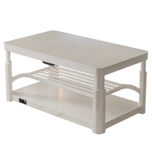 火焰山奶油风电暖桌取暖桌家用烤火炉升降茶几一体25新款上下发热