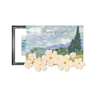 梵高电表箱装饰画世界名画现代简约免打孔电闸箱挂画遮挡配电箱画