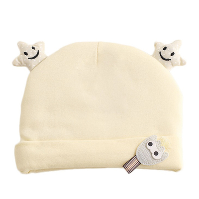 初生纯棉新生儿秋冬季婴儿帽子