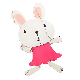 提线木偶皮影卡通小动物幼儿园表演道具12生肖diy纸板偶