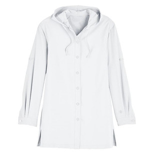 现货Coolibar长款沙滩防紫外线连帽衫 轻薄防晒服 UPF50+ 01296