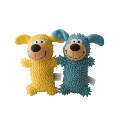 怪叫拖把狗宠物玩具蓝色狗狗看得见磨牙洁齿互动陪伴发声清洁口腔