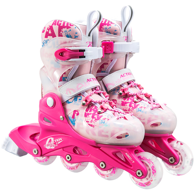 动感溜冰鞋儿童夏季可调闪光