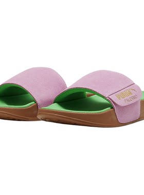 PUMA彪马PALERMO FOIL男女同款翻毛皮复古休闲拖鞋凉鞋 399041-02