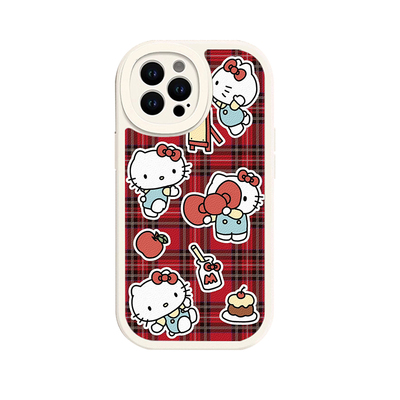 适用HelloKitty手机壳新年红色
