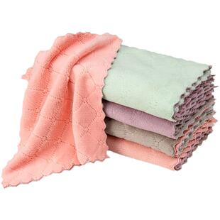 洗碗布双面珊瑚绒抹布吸水厚擦桌清洁厨房家用不掉毛不沾油百洁布