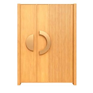 木纹户外庭院门铝合金别墅庭院大门木纹铝入户花园门现代院子大门