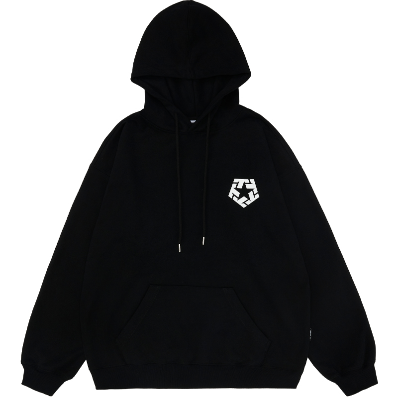 TRIBAL TSTAR小LOGO连帽卫衣美式街头潮牌街舞滑板宽松帽衫卫衣
