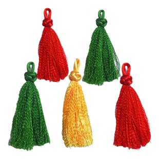 麒麟鞭甩鞭响鞭健身铁鞭红穗黄穗绿穗子钢鞭装饰鞭子把手配饰配件