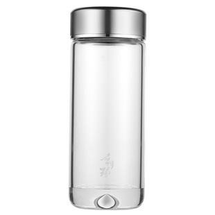 启明缘玻璃杯单层螺旋钢盖 私人定制刻字礼盒 男女水杯茶杯