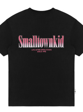 STK SmallTownKid渐变闪粉水钻短袖T恤男女宽松潮牌吸汗速干美式