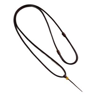 黑色八宝罗盘项链绳配黄金葫芦绳子吊坠挂绳编织绳吊坠绳项链编绳