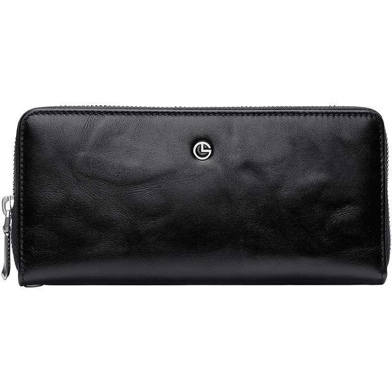 金利来真皮手拿包男2025新款简约时尚长款钱包商务头层牛皮手抓包