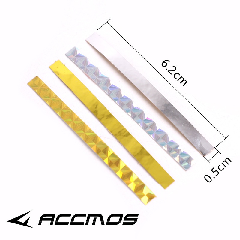 ACCMOS螺旋箭羽封口胶带装饰带绑带金属色枚5x62mm48