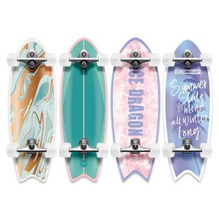 冰龙陆地冲浪板单板面滑板路冲板面枫木/玻纤成人儿童板面27-33寸