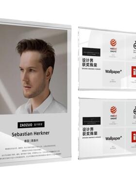亚克力照片墙个人简介相框展示牌