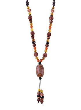 天珠女长款毛衣链秋冬