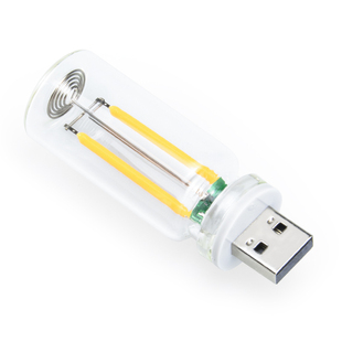 触控可调光USB小夜灯透明玻璃瓶灯床头起夜LED氛围节能车载装饰灯