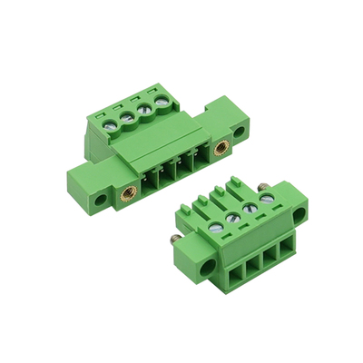 3.81/3.5MM穿墙式双法兰固定端子