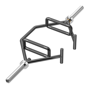 华亚六角开口杠铃奥杆实心钢管杠铃杆防滑加粗加长大孔放片区23kg